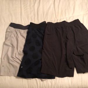 (3) Large Lululemon Shorts